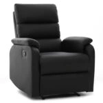 Πολυθρόνα Ανακλινόμενη ArteLibre TALITHA Μαύρο PU 79x97x101cm