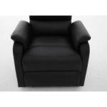 Πολυθρόνα Ανακλινόμενη ArteLibre TALITHA Μαύρο PU 79x97x101cm