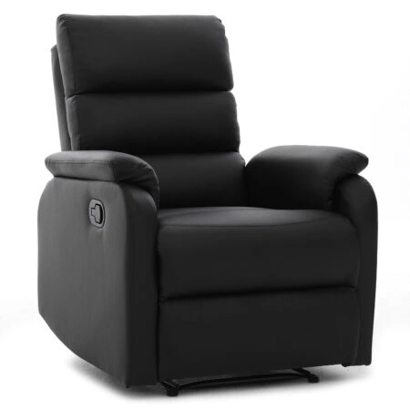 Πολυθρόνα Ανακλινόμενη ArteLibre TALITHA Μαύρο PU 79x97x101cm