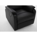 Πολυθρόνα Ανακλινόμενη ArteLibre TALITHA Μαύρο PU 79x97x101cm
