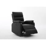 Πολυθρόνα Ανακλινόμενη ArteLibre TALITHA Μαύρο PU 79x97x101cm