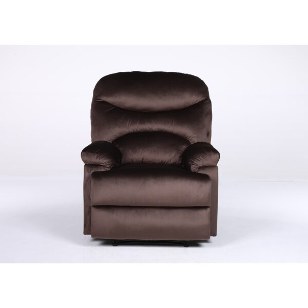 Πολυθρόνα Ανακλινόμενη ArteLibre NASHIRA Καφέ Βελούδο 88x90x99cm