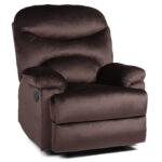 Πολυθρόνα Ανακλινόμενη ArteLibre NASHIRA Καφέ Βελούδο 88x90x99cm