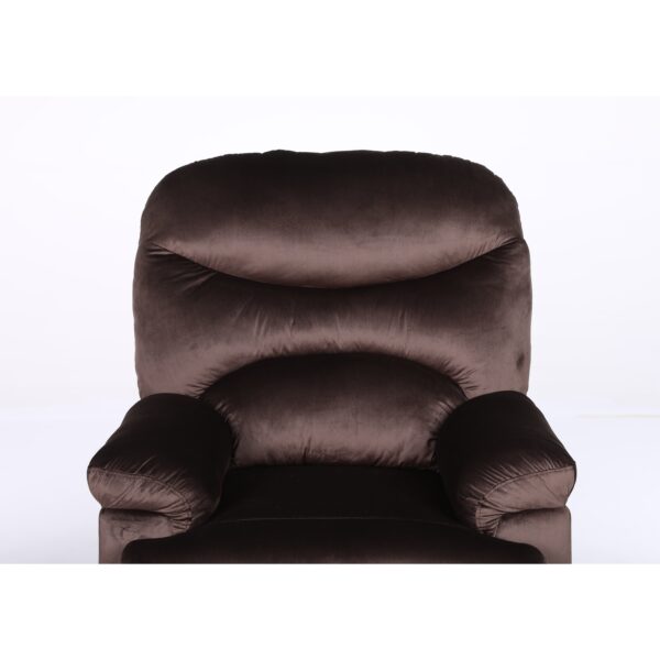 Πολυθρόνα Ανακλινόμενη ArteLibre NASHIRA Καφέ Βελούδο 88x90x99cm