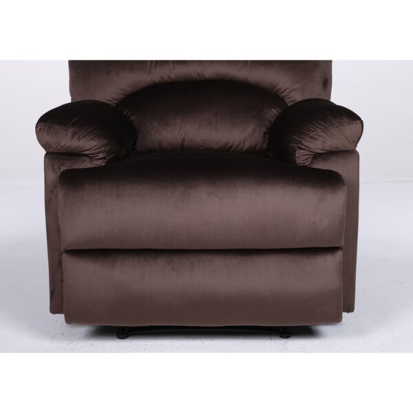 Πολυθρόνα Ανακλινόμενη ArteLibre NASHIRA Καφέ Βελούδο 88x90x99cm