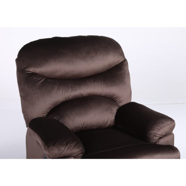 Πολυθρόνα Ανακλινόμενη ArteLibre NASHIRA Καφέ Βελούδο 88x90x99cm