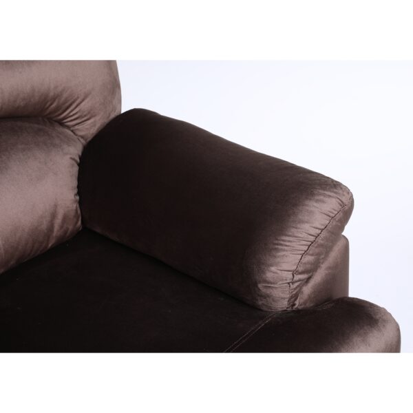 Πολυθρόνα Ανακλινόμενη ArteLibre NASHIRA Καφέ Βελούδο 88x90x99cm