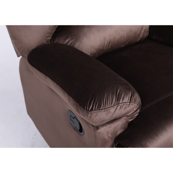 Πολυθρόνα Ανακλινόμενη ArteLibre NASHIRA Καφέ Βελούδο 88x90x99cm