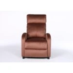 Πολυθρόνα Ανακλινόμενη ArteLibre TUREIS Καφέ Βελούδο 68x86x99cm