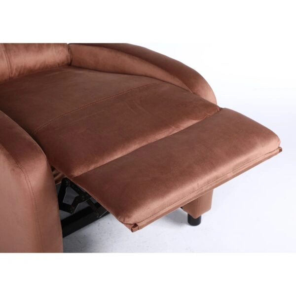 Πολυθρόνα Ανακλινόμενη ArteLibre TUREIS Καφέ Βελούδο 68x86x99cm