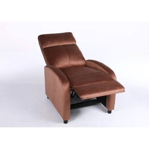 Πολυθρόνα Ανακλινόμενη ArteLibre TUREIS Καφέ Βελούδο 68x86x99cm