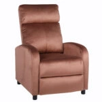 Πολυθρόνα Ανακλινόμενη ArteLibre TUREIS Καφέ Βελούδο 68x86x99cm