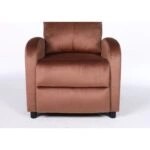 Πολυθρόνα Ανακλινόμενη ArteLibre TUREIS Καφέ Βελούδο 68x86x99cm