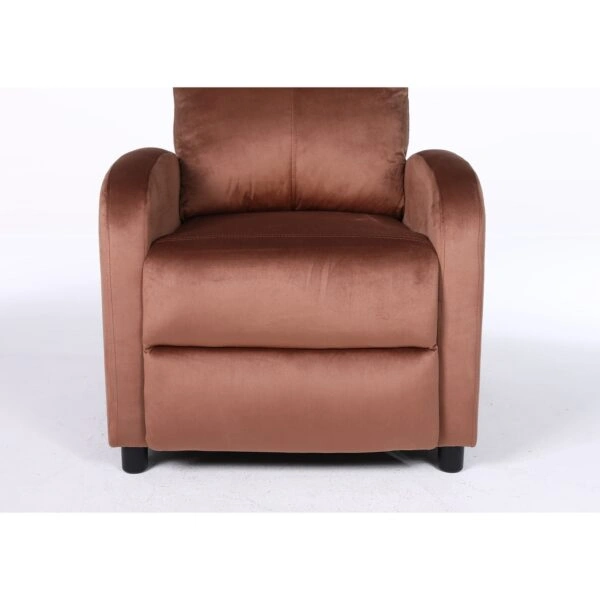 Πολυθρόνα Ανακλινόμενη ArteLibre TUREIS Καφέ Βελούδο 68x86x99cm