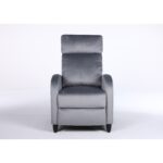 Πολυθρόνα Ανακλινόμενη ArteLibre ATRIA Γκρι Βελούδο 67.5x90x104cm