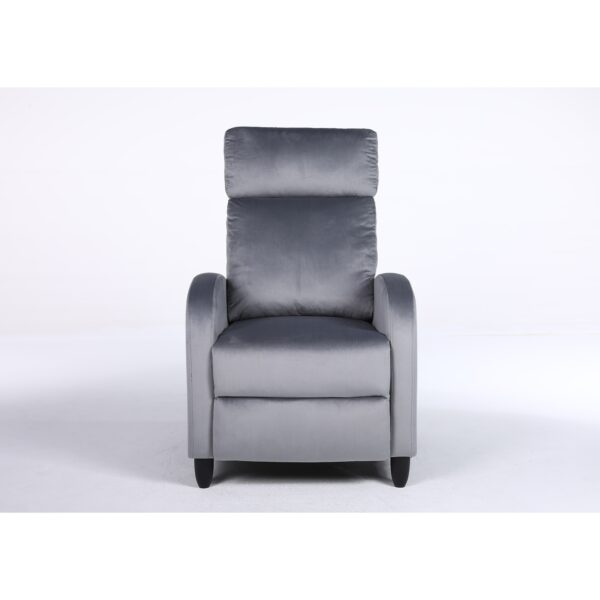 Πολυθρόνα Ανακλινόμενη ArteLibre ATRIA Γκρι Βελούδο 67.5x90x104cm