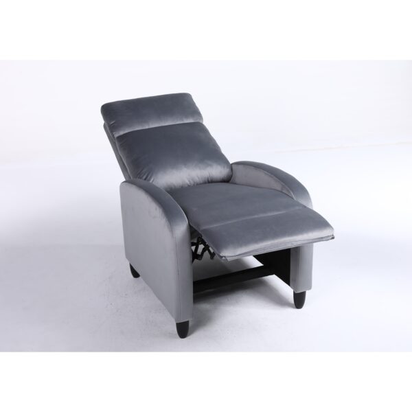 Πολυθρόνα Ανακλινόμενη ArteLibre ATRIA Γκρι Βελούδο 67.5x90x104cm