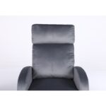 Πολυθρόνα Ανακλινόμενη ArteLibre ATRIA Γκρι Βελούδο 67.5x90x104cm