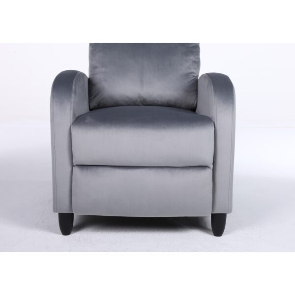 Πολυθρόνα Ανακλινόμενη ArteLibre ATRIA Γκρι Βελούδο 67.5x90x104cm