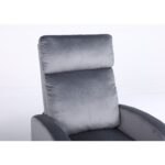 Πολυθρόνα Ανακλινόμενη ArteLibre ATRIA Γκρι Βελούδο 67.5x90x104cm