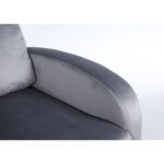 Πολυθρόνα Ανακλινόμενη ArteLibre ATRIA Γκρι Βελούδο 67.5x90x104cm