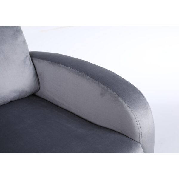 Πολυθρόνα Ανακλινόμενη ArteLibre ATRIA Γκρι Βελούδο 67.5x90x104cm
