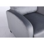 Πολυθρόνα Ανακλινόμενη ArteLibre ATRIA Γκρι Βελούδο 67.5x90x104cm