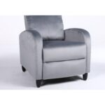 Πολυθρόνα Ανακλινόμενη ArteLibre ATRIA Γκρι Βελούδο 67.5x90x104cm