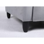 Πολυθρόνα Ανακλινόμενη ArteLibre ATRIA Γκρι Βελούδο 67.5x90x104cm