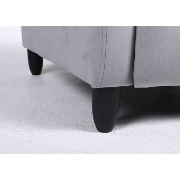 Πολυθρόνα Ανακλινόμενη ArteLibre ATRIA Γκρι Βελούδο 67.5x90x104cm