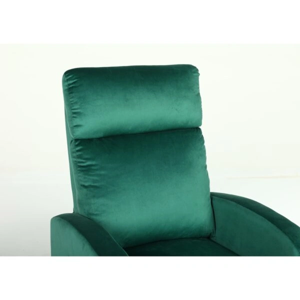 Πολυθρόνα Ανακλινόμενη ArteLibre ATRIA Πράσινο Βελούδο 67.5x90x104cm