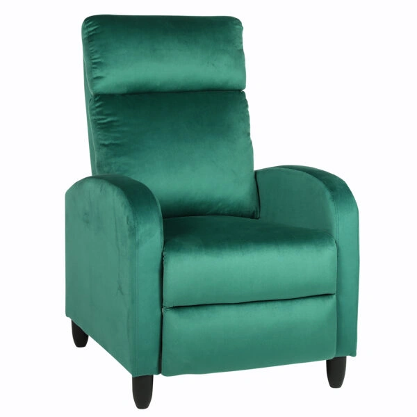 Πολυθρόνα Ανακλινόμενη ArteLibre ATRIA Πράσινο Βελούδο 67.5x90x104cm