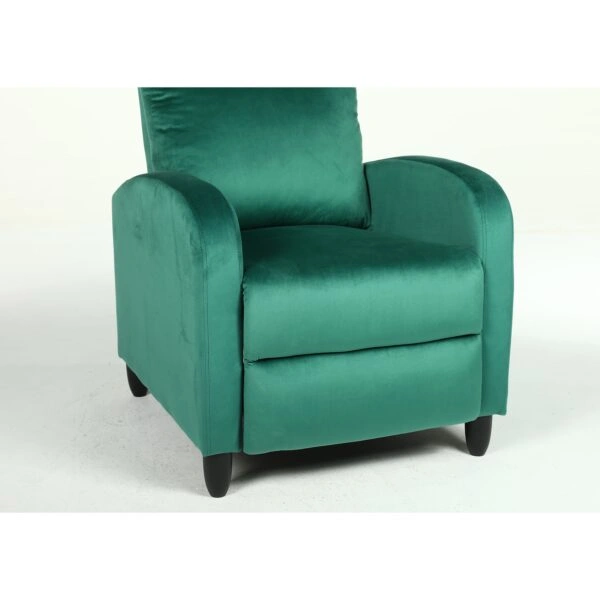 Πολυθρόνα Ανακλινόμενη ArteLibre ATRIA Πράσινο Βελούδο 67.5x90x104cm