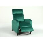 Πολυθρόνα Ανακλινόμενη ArteLibre ATRIA Πράσινο Βελούδο 67.5x90x104cm