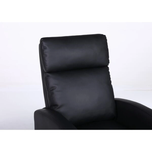 Πολυθρόνα Ανακλινόμενη ArteLibre ATRIA Μαύρο PU 67.5x90x104cm