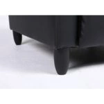 Πολυθρόνα Ανακλινόμενη ArteLibre ATRIA Μαύρο PU 67.5x90x104cm