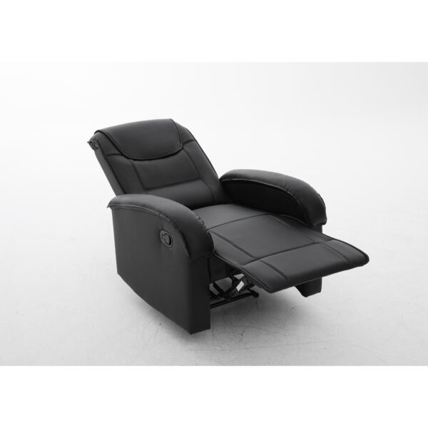 Πολυθρόνα Ανακλινόμενη ArteLibre CELAENO Μαύρο PU 80x96x97cm