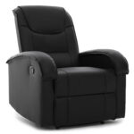 Πολυθρόνα Ανακλινόμενη ArteLibre CELAENO Μαύρο PU 80x96x97cm