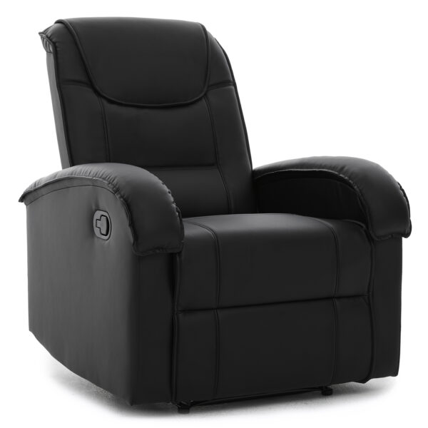 Πολυθρόνα Ανακλινόμενη ArteLibre CELAENO Μαύρο PU 80x96x97cm