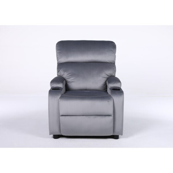 Πολυθρόνα Ανακλινόμενη ArteLibre RANA Γκρι Βελούδο 80x95x103cm