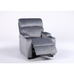 Πολυθρόνα Ανακλινόμενη ArteLibre RANA Γκρι Βελούδο 80x95x103cm