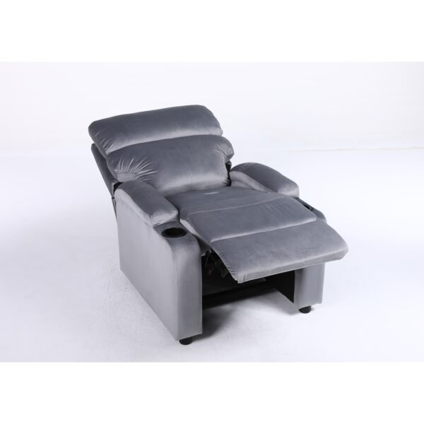Πολυθρόνα Ανακλινόμενη ArteLibre RANA Γκρι Βελούδο 80x95x103cm