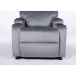 Πολυθρόνα Ανακλινόμενη ArteLibre RANA Γκρι Βελούδο 80x95x103cm