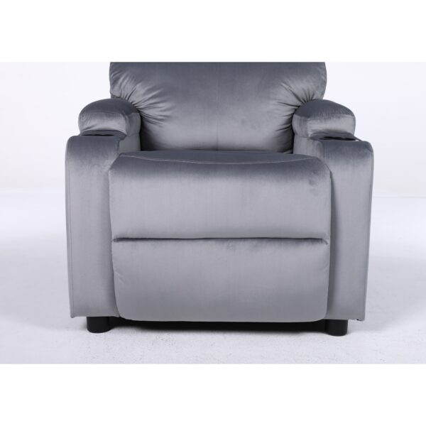 Πολυθρόνα Ανακλινόμενη ArteLibre RANA Γκρι Βελούδο 80x95x103cm