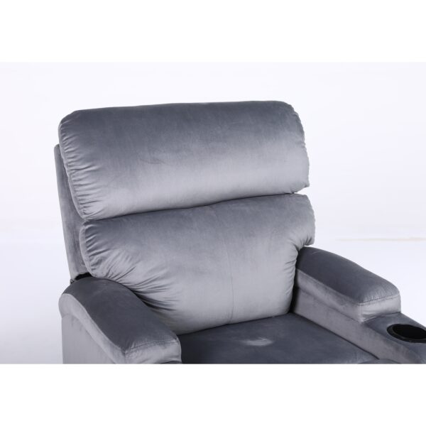 Πολυθρόνα Ανακλινόμενη ArteLibre RANA Γκρι Βελούδο 80x95x103cm