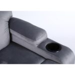 Πολυθρόνα Ανακλινόμενη ArteLibre RANA Γκρι Βελούδο 80x95x103cm