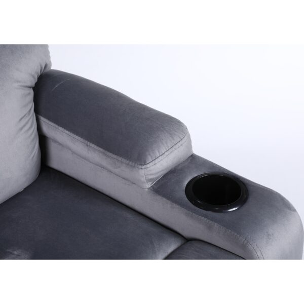 Πολυθρόνα Ανακλινόμενη ArteLibre RANA Γκρι Βελούδο 80x95x103cm