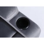 Πολυθρόνα Ανακλινόμενη ArteLibre RANA Γκρι Βελούδο 80x95x103cm