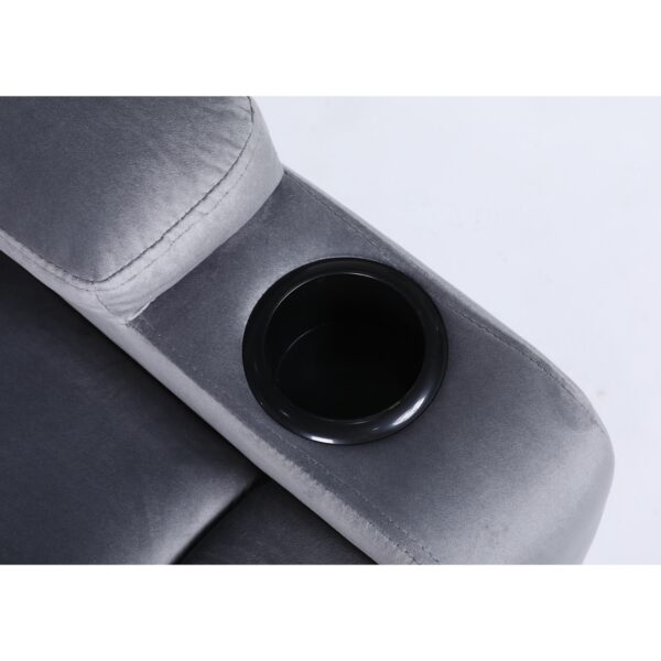 Πολυθρόνα Ανακλινόμενη ArteLibre RANA Γκρι Βελούδο 80x95x103cm