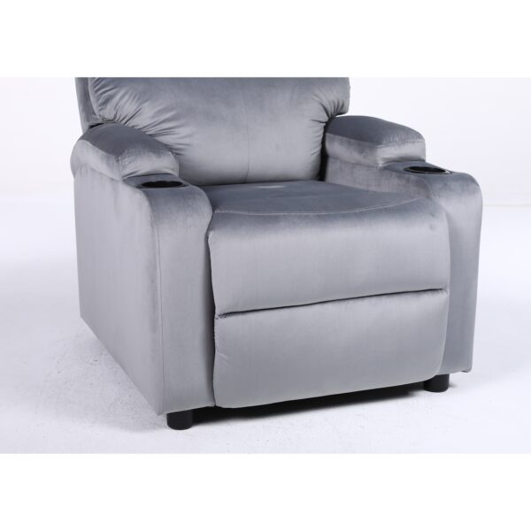 Πολυθρόνα Ανακλινόμενη ArteLibre RANA Γκρι Βελούδο 80x95x103cm